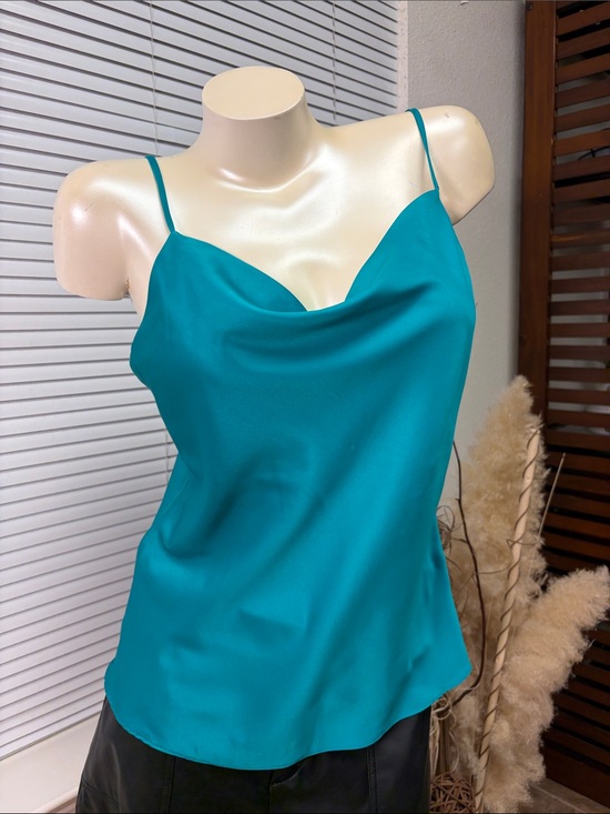 OLM Tops - Satin Cowl Neck Camisole Tank - Women